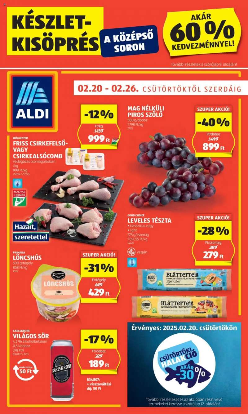 Aldi Akciós újság Aldi 1 oldal