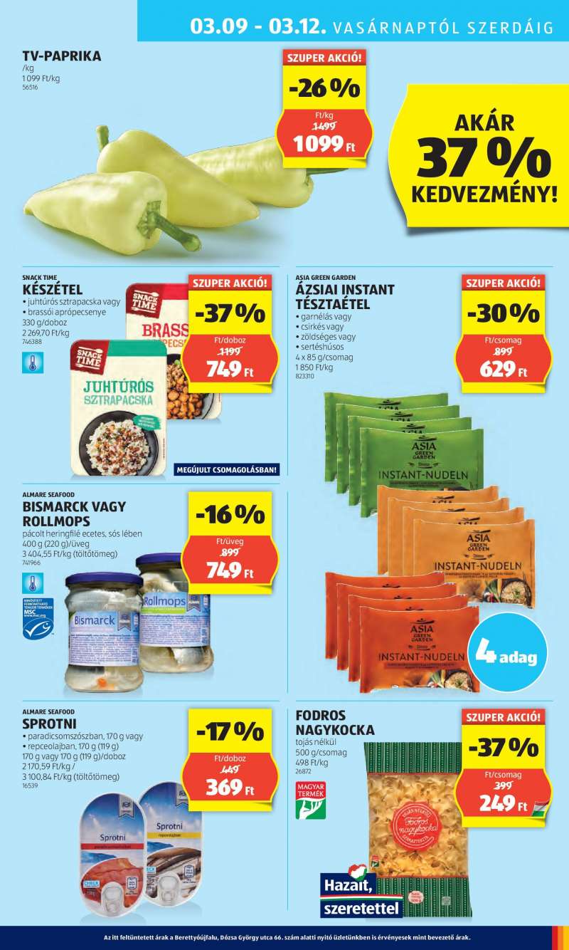 Aldi Akciós Újság 37 oldal