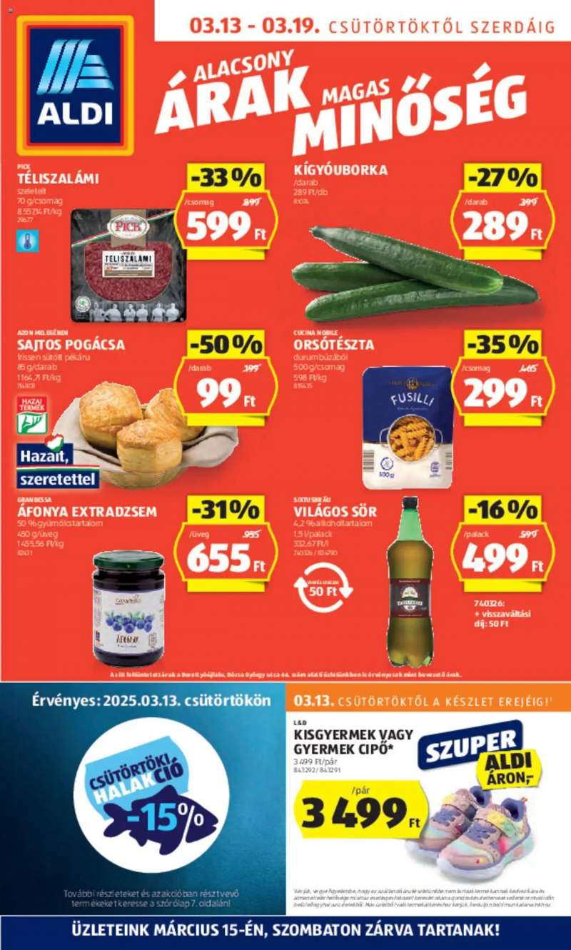 Aldi Akciós újság Aldi 1 oldal