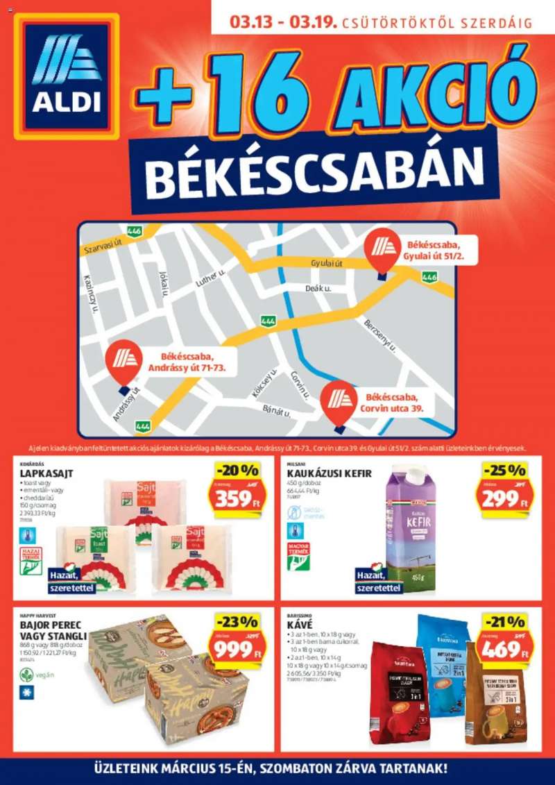 Aldi Békéscsaba extra online akciós újság 1 oldal