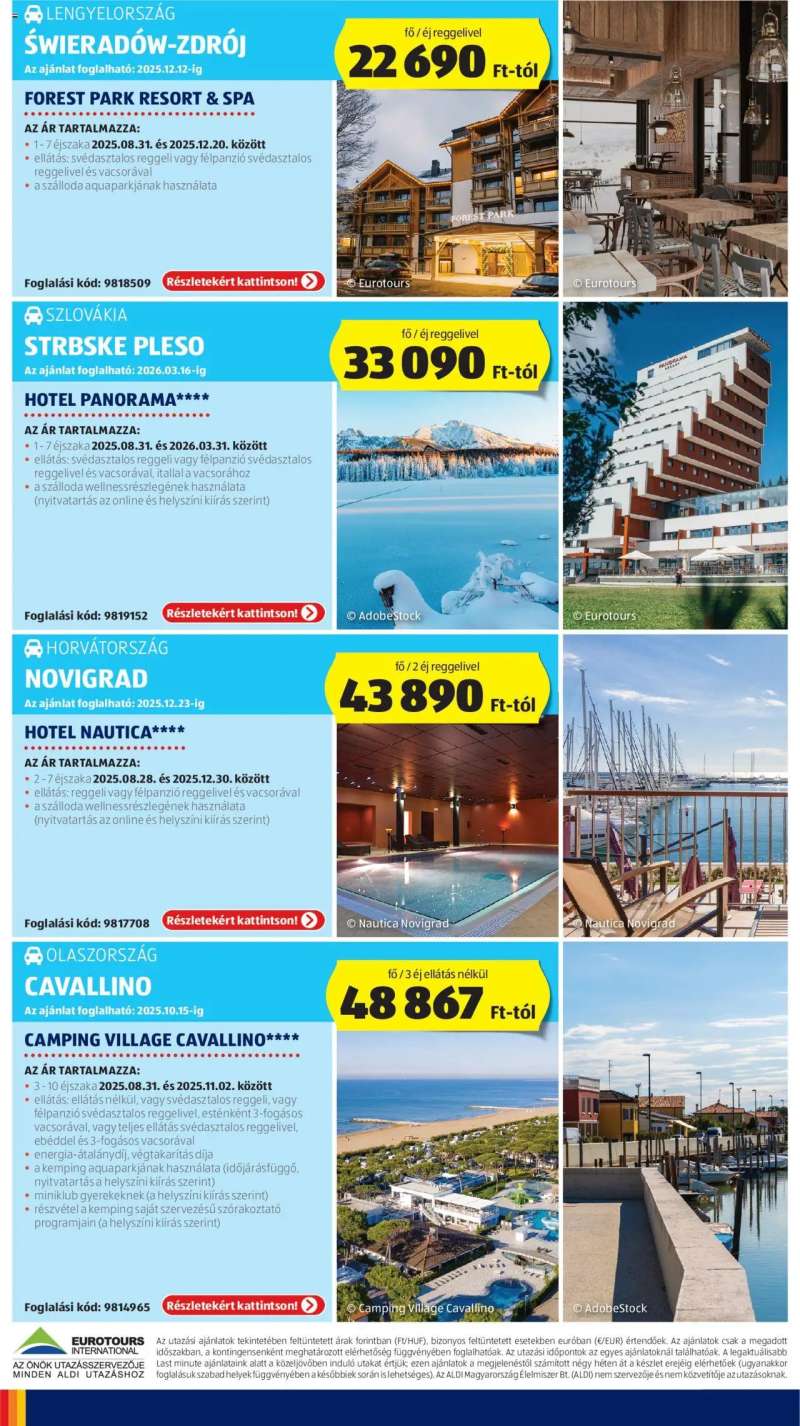 Aldi Utazás katalógus 2 oldal