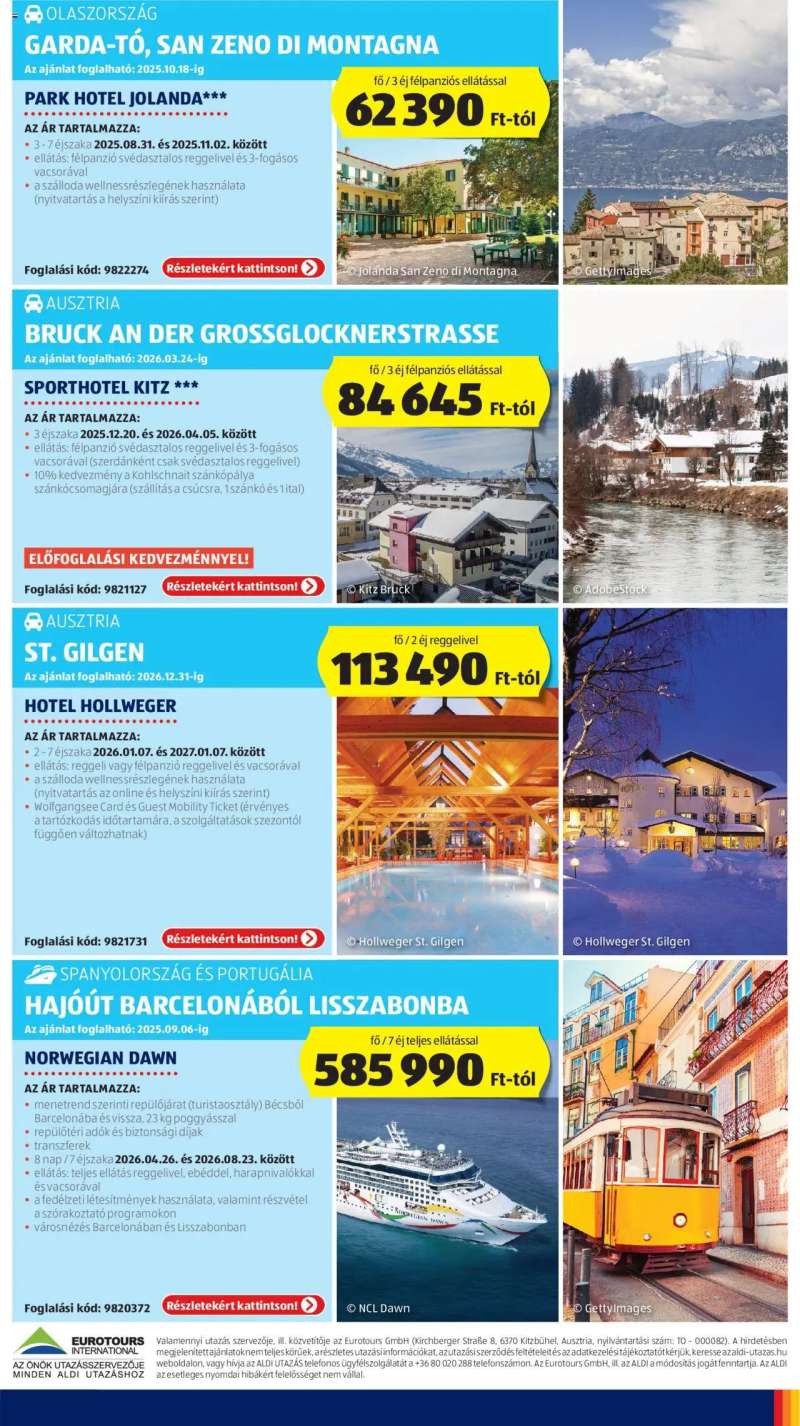 Aldi Utazás katalógus 3 oldal