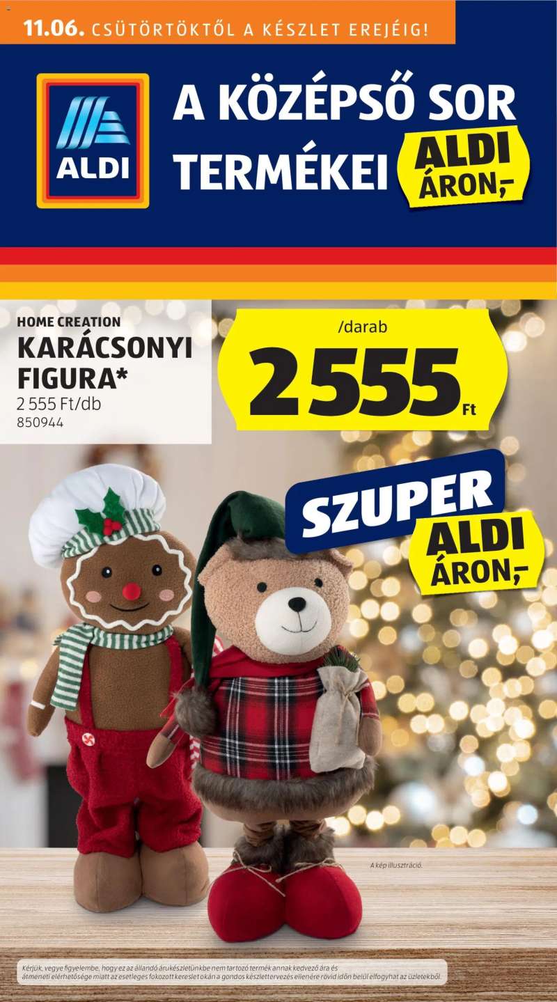 Aldi Középső sor termékei 1 oldal