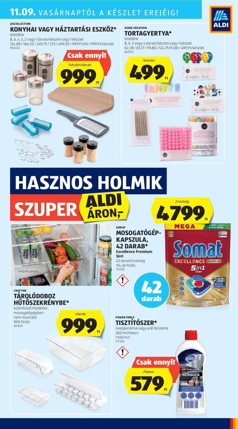 Aldi Középső sor termékei 11 oldal