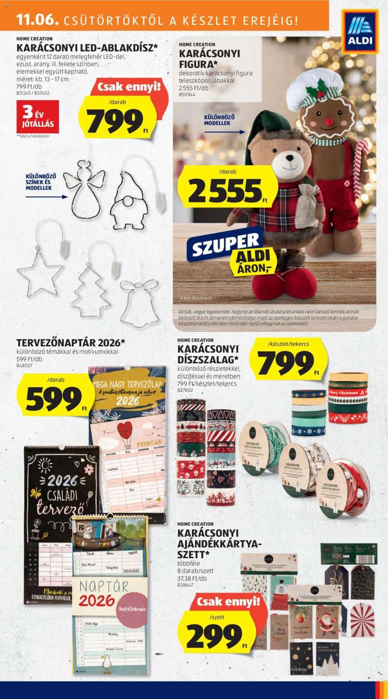 Aldi Középső sor termékei 3 oldal