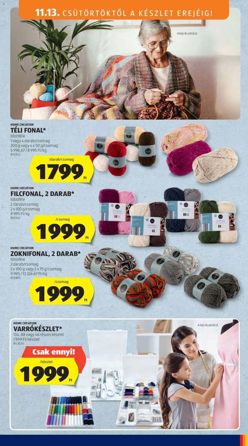 Aldi Középső sor termékei 3 oldal