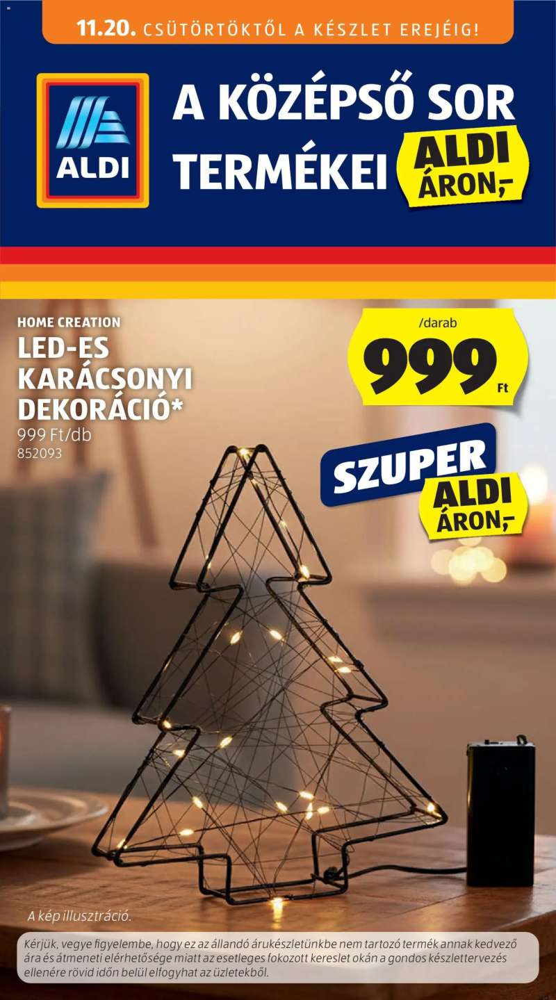 Aldi Középső sor termékei 1 oldal