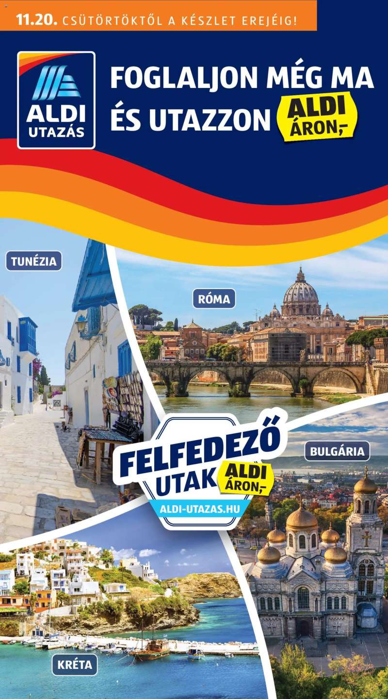 Aldi Utazás katalógus 1 oldal