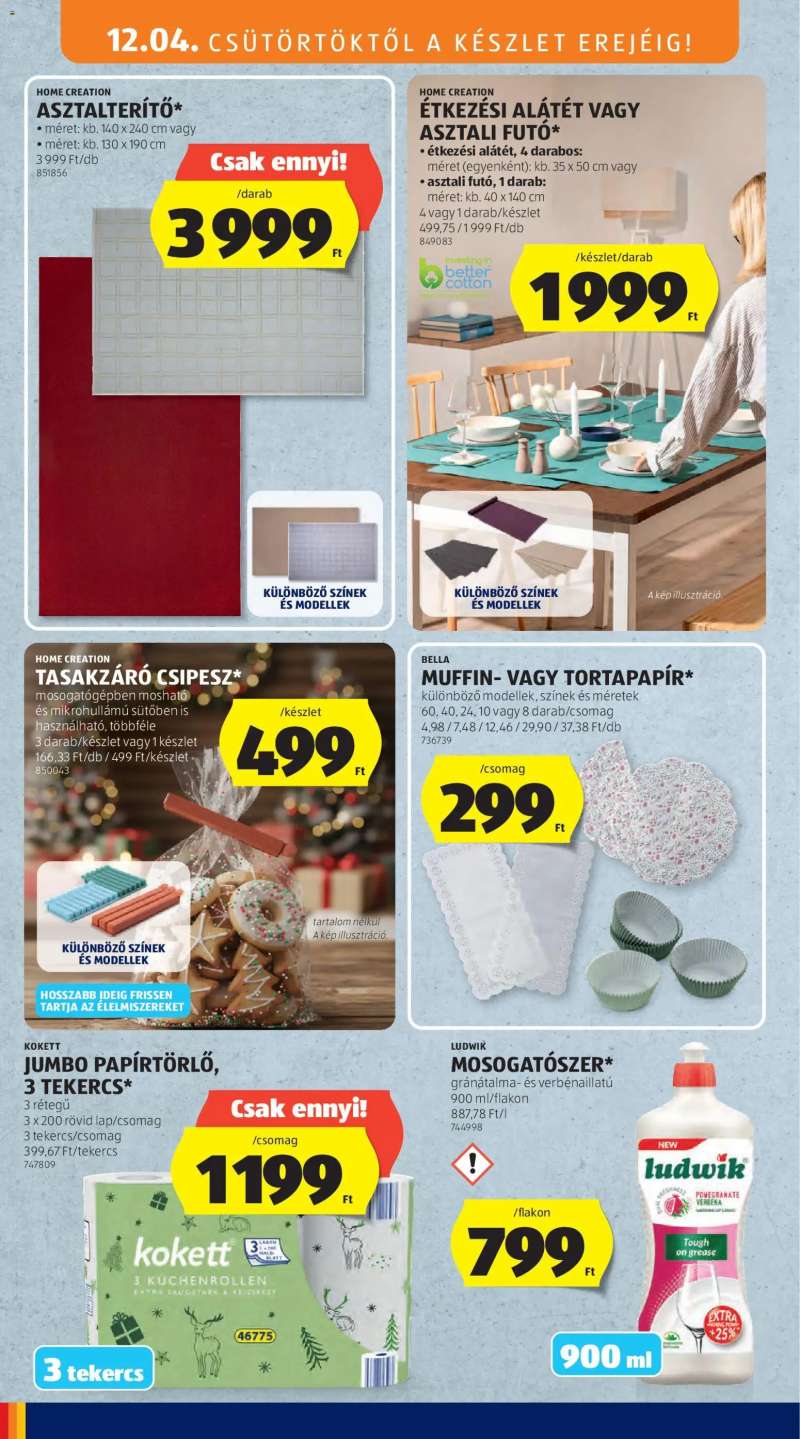 Aldi Középső sor termékei 12 oldal