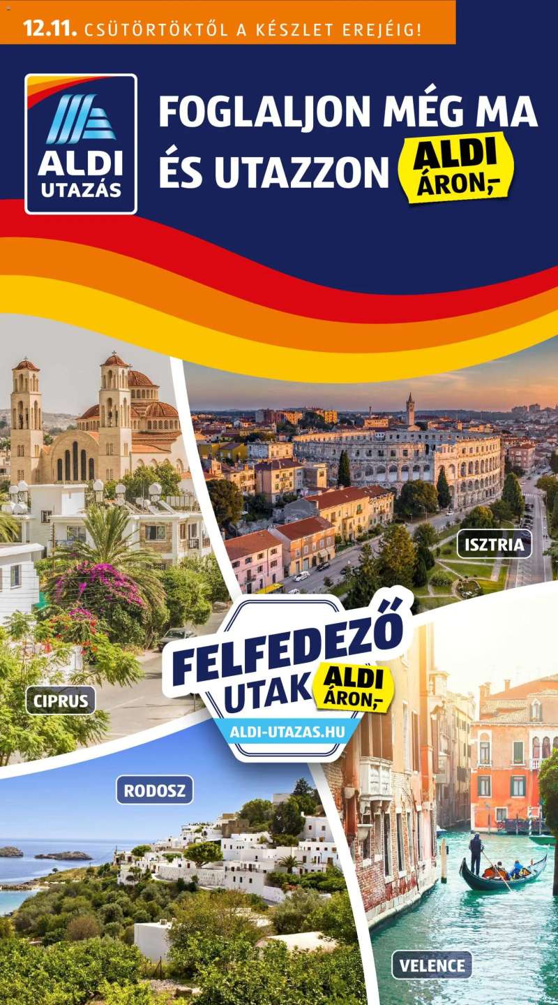 Aldi Utazás katalógus 1 oldal
