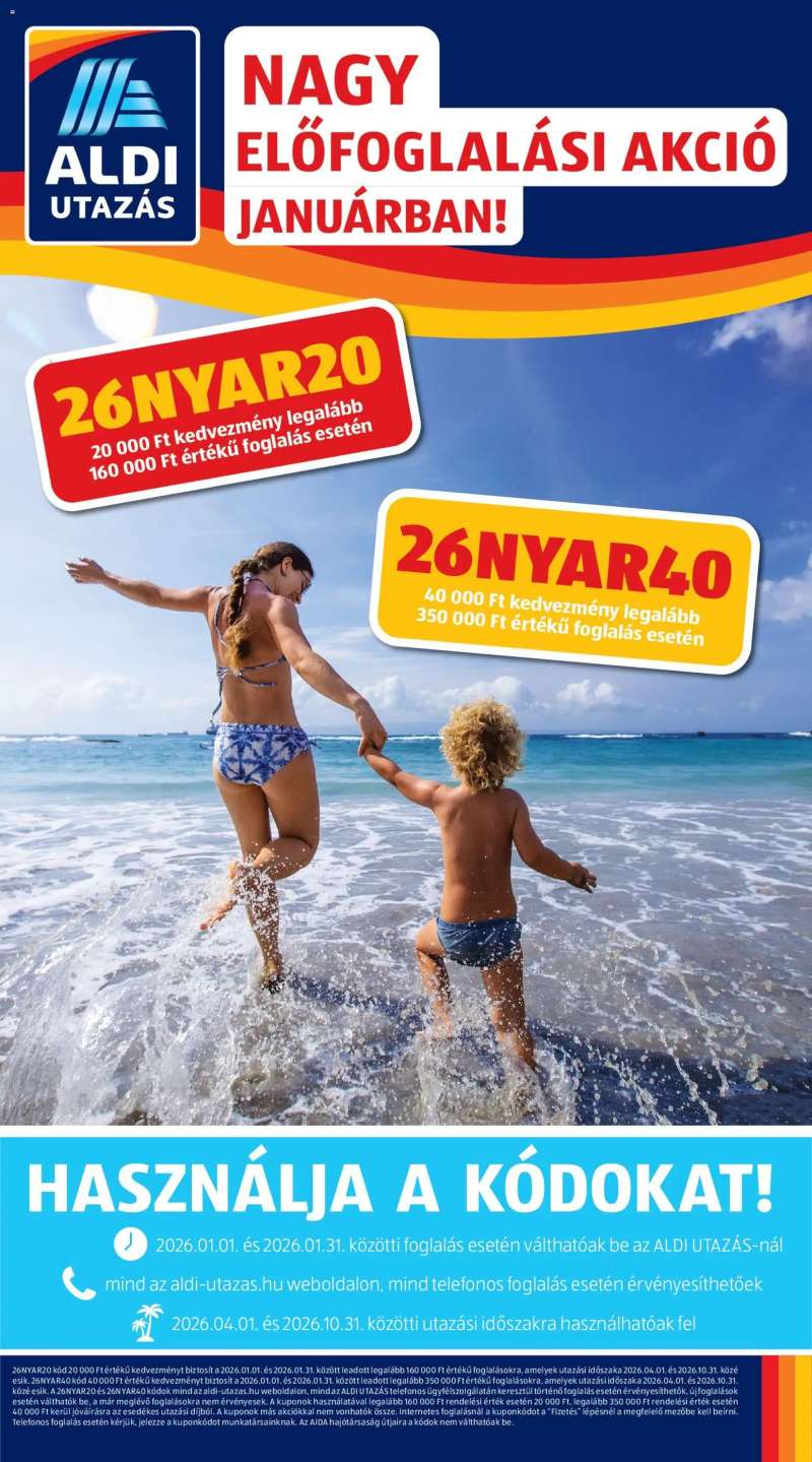 Aldi Utazás katalógus 1 oldal