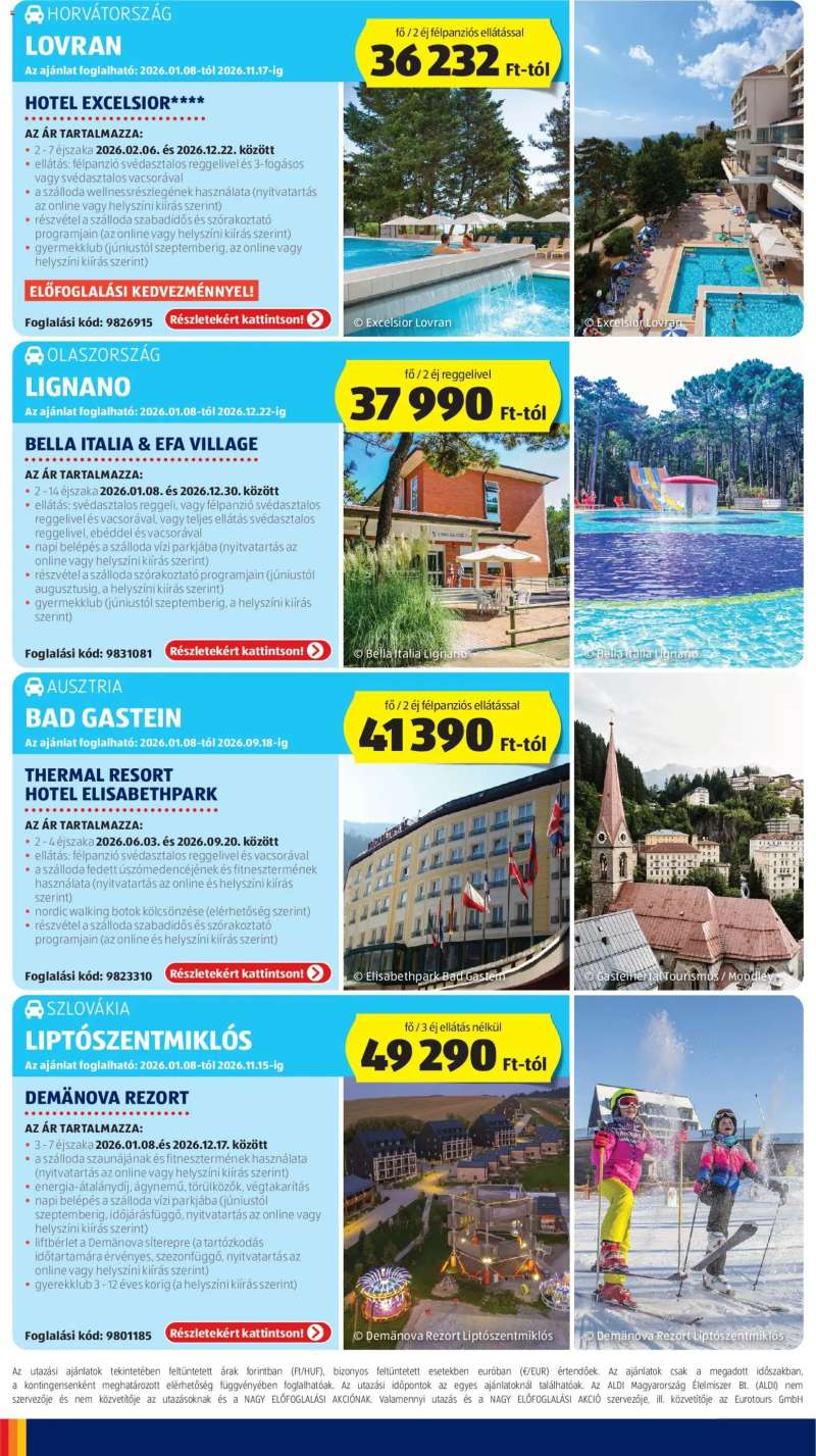 Aldi Utazás katalógus 2 oldal