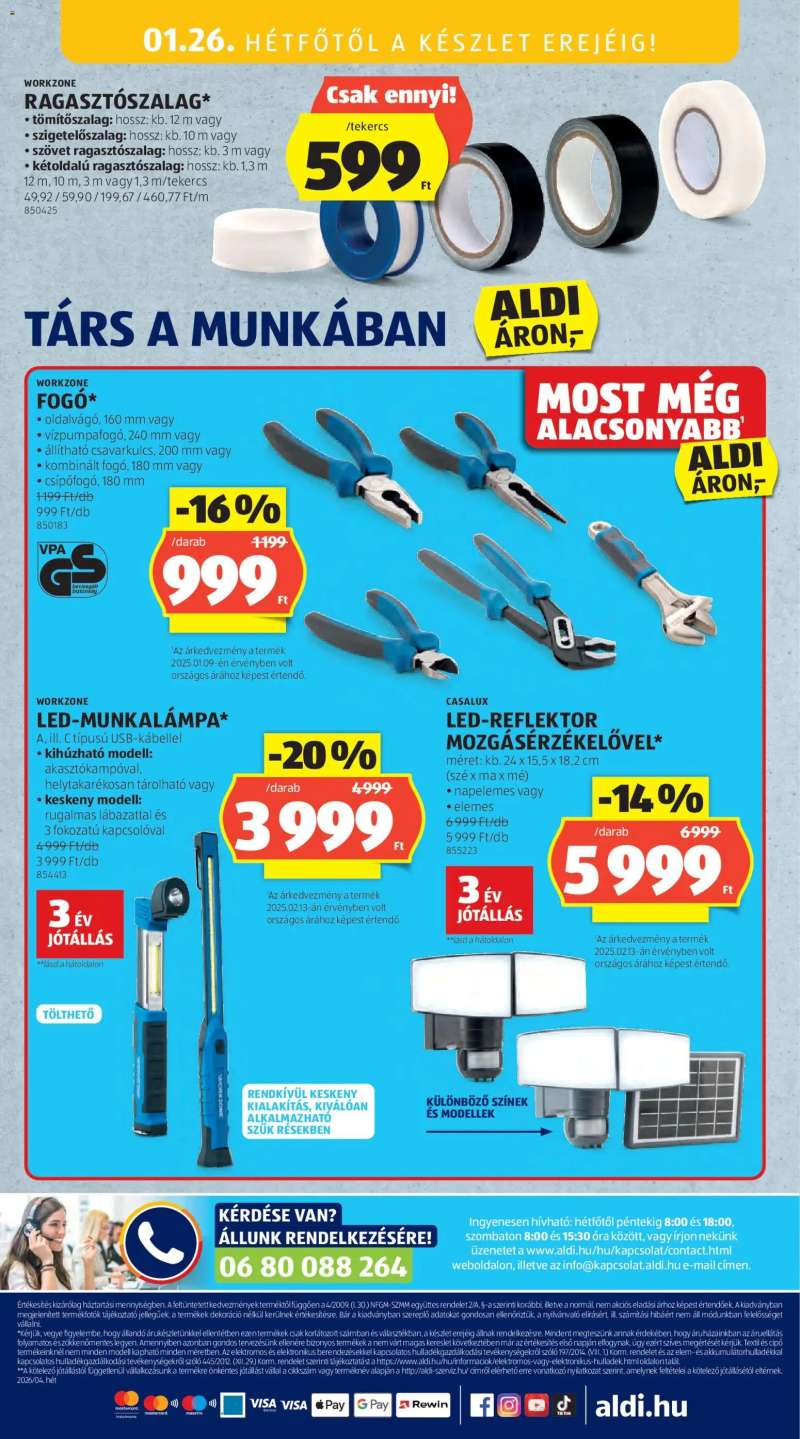 Aldi Középső sor termékei 20 oldal