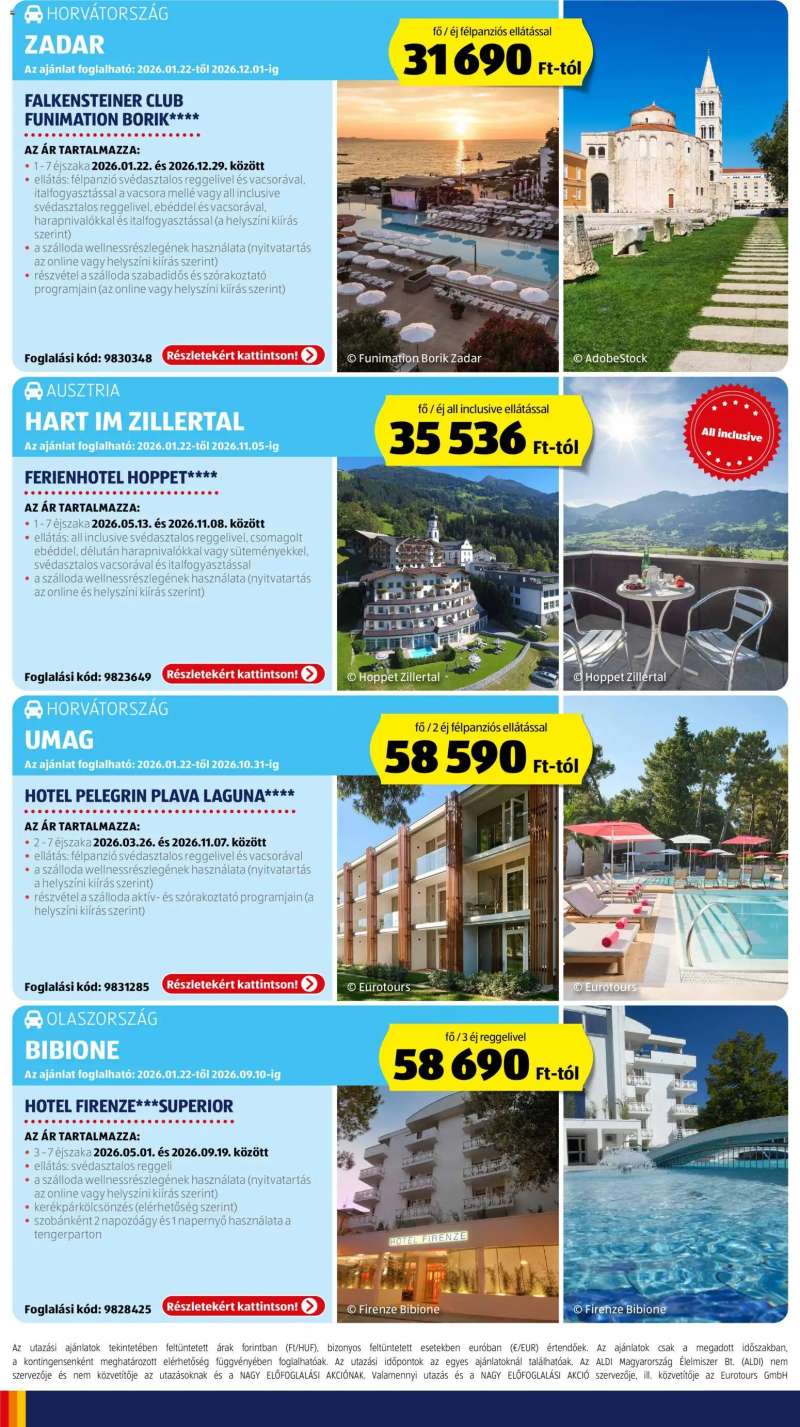 Aldi Utazás katalógus 2 oldal