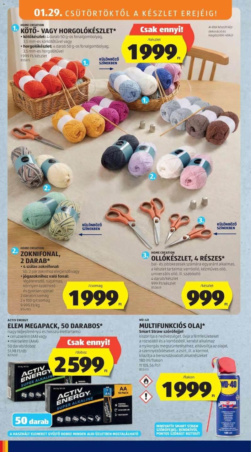 Aldi Középső sor termékei 4 oldal