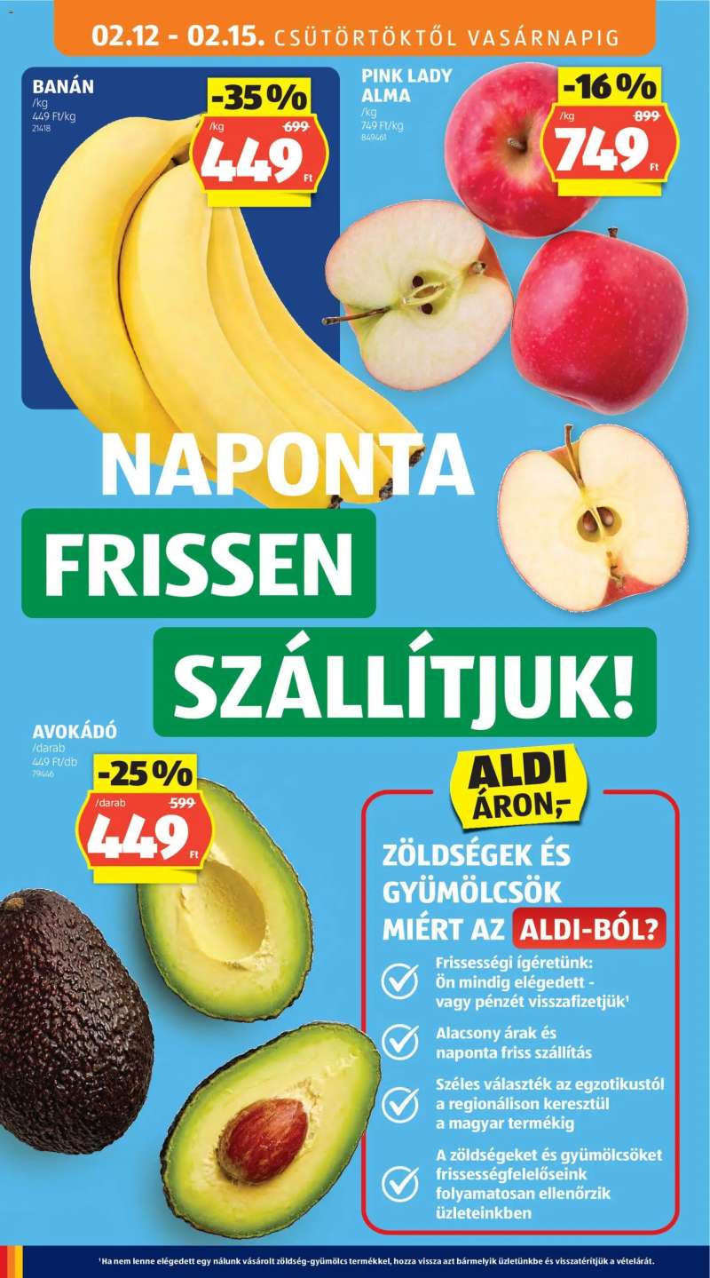 Aldi Akciós újság Aldi 4 oldal