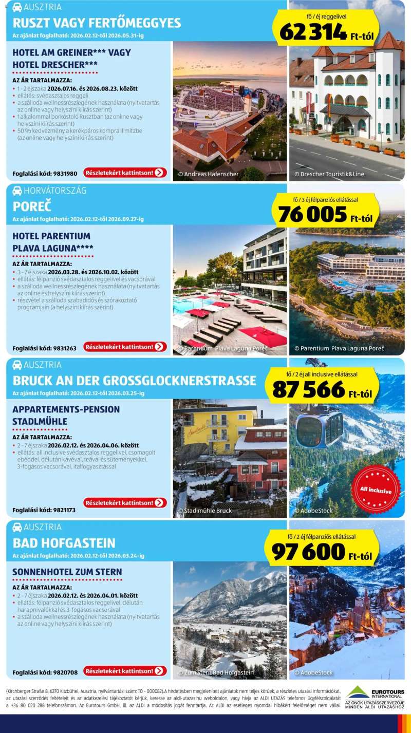 Aldi Utazás katalógus 3 oldal