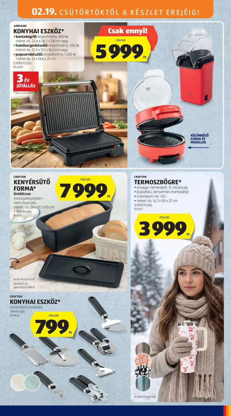 Aldi Középső sor termékei 3 oldal