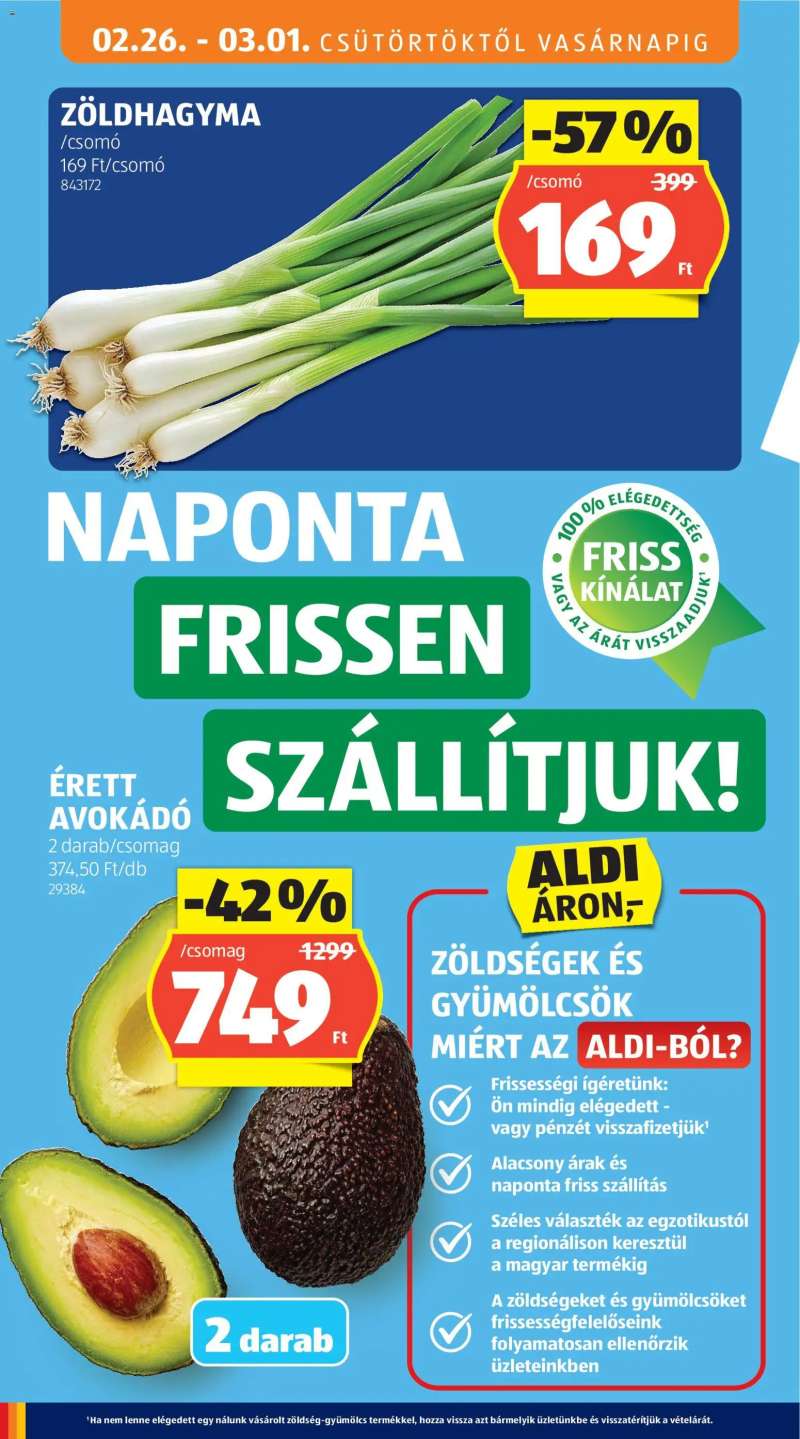 Aldi Akciós újság Aldi 4 oldal