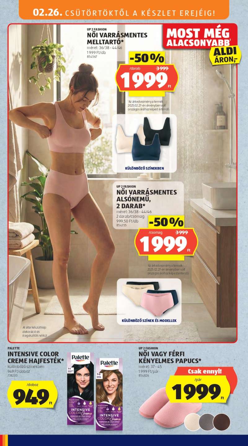 Aldi Középső sor 12 oldal