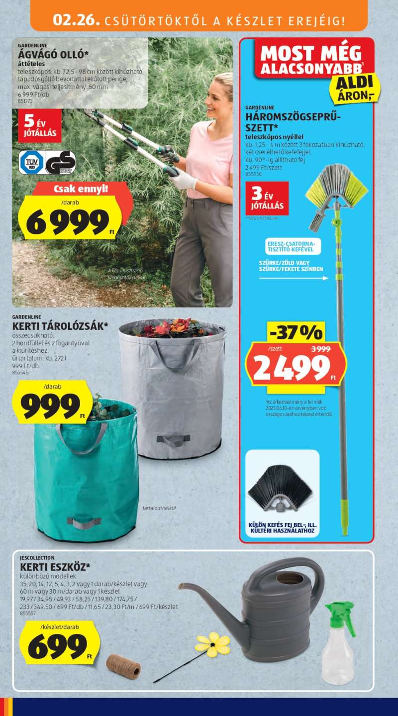 Aldi Középső sor 4 oldal