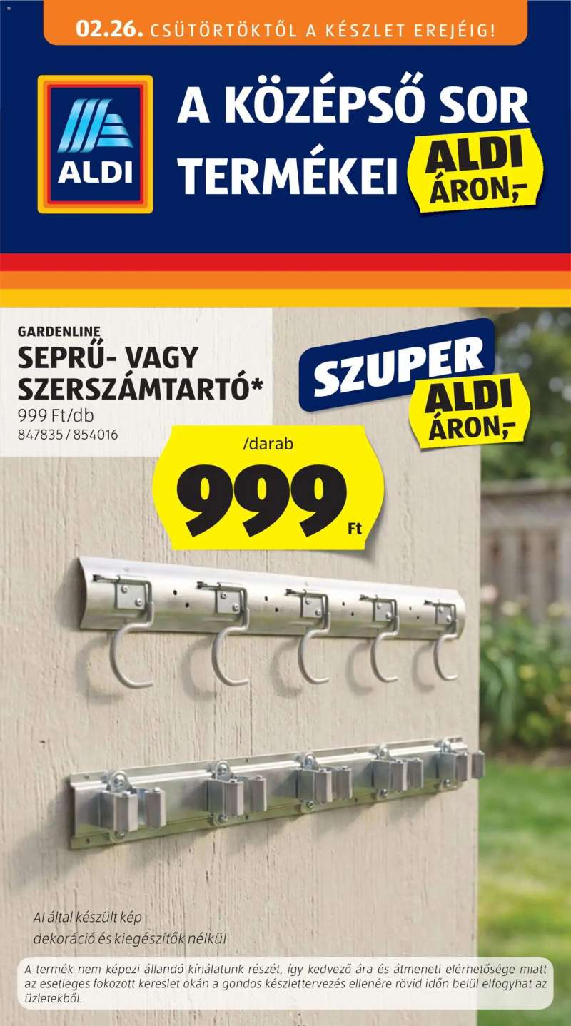 Aldi Középső sor termékei 1 oldal