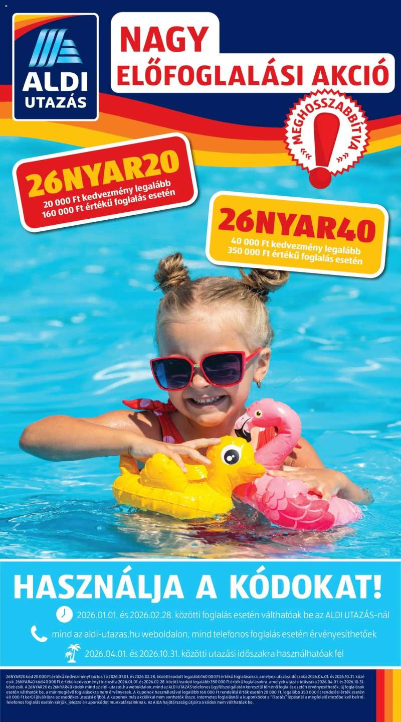 Aldi Utazás katalógus 1 oldal