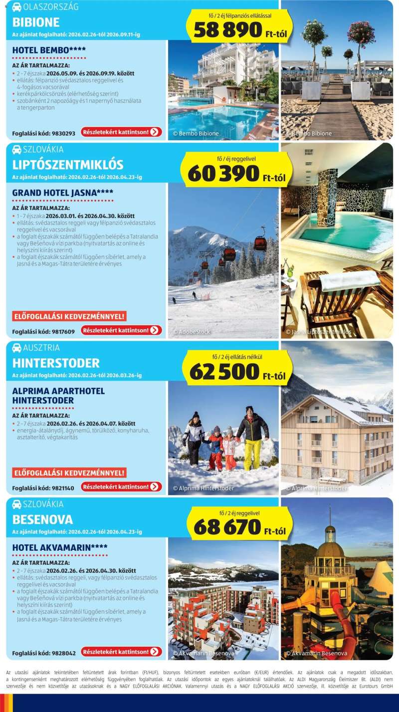 Aldi Utazás katalógus 2 oldal