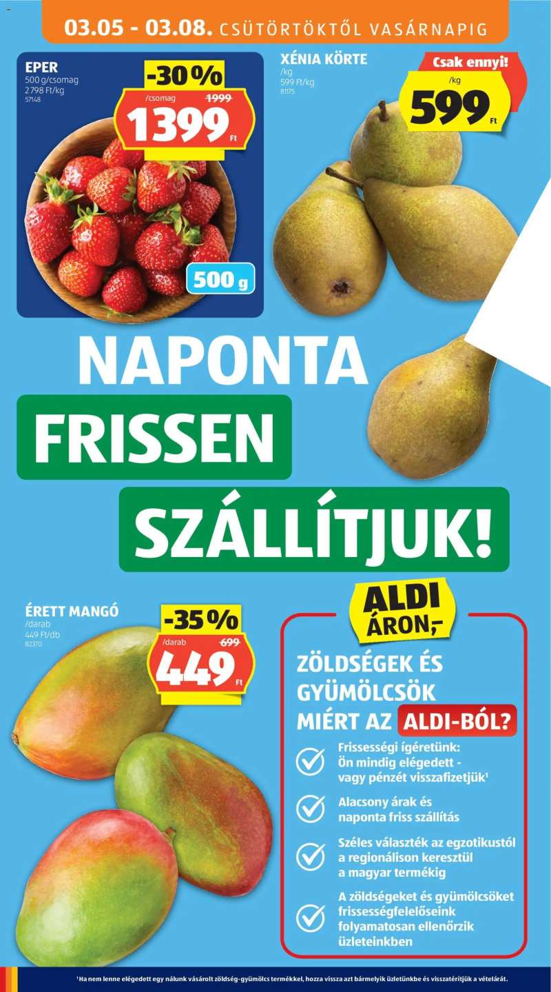 Aldi Aldi akciós újság 36 oldal