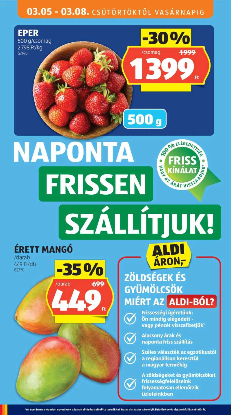 Aldi Aldi akciós újság 40 oldal