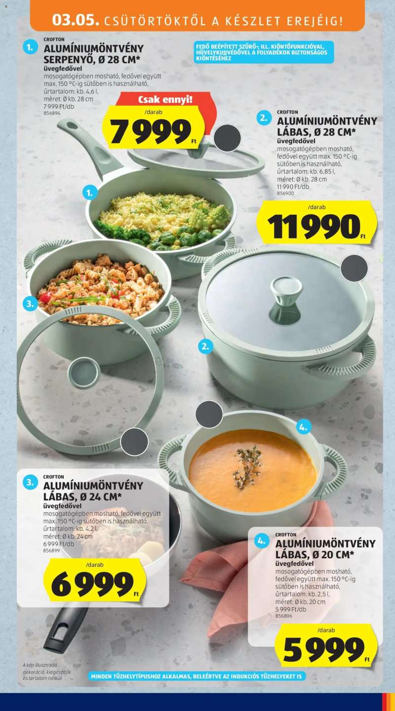 Aldi Aldi Középső sor termékei 3 oldal