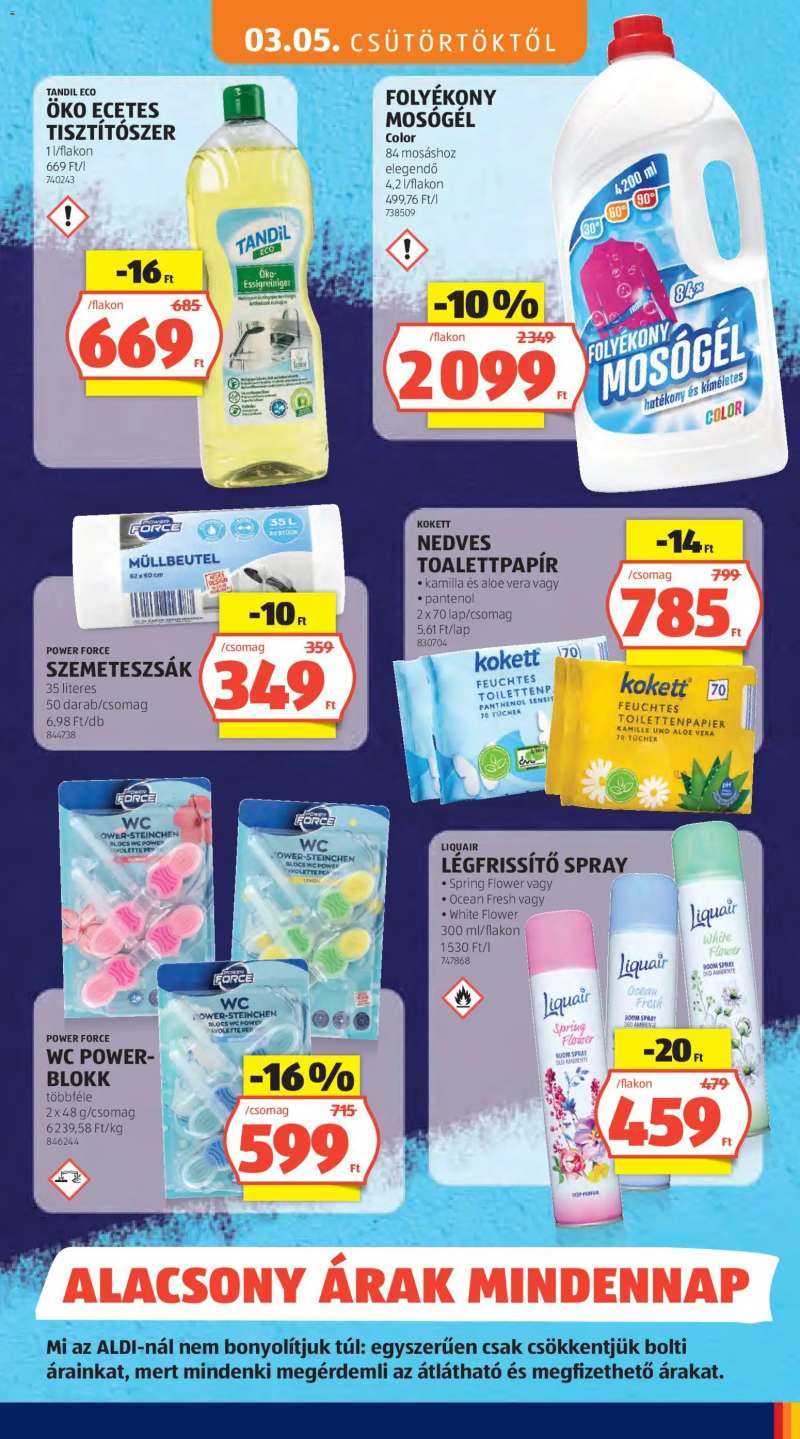 Aldi Aldi Tartós árcsökkentés flyer 31 oldal