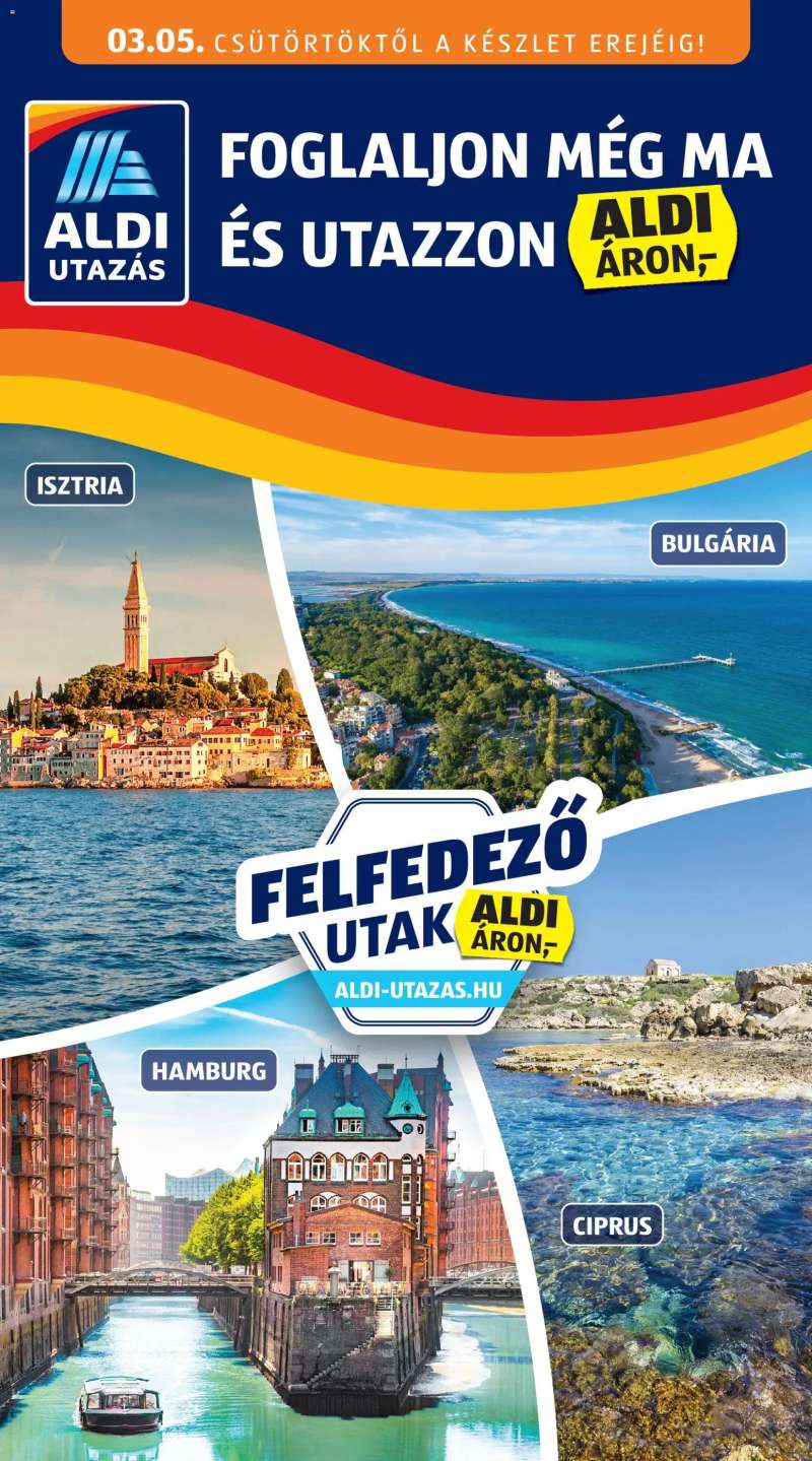 Aldi Aldi Utazás katalógus 1 oldal