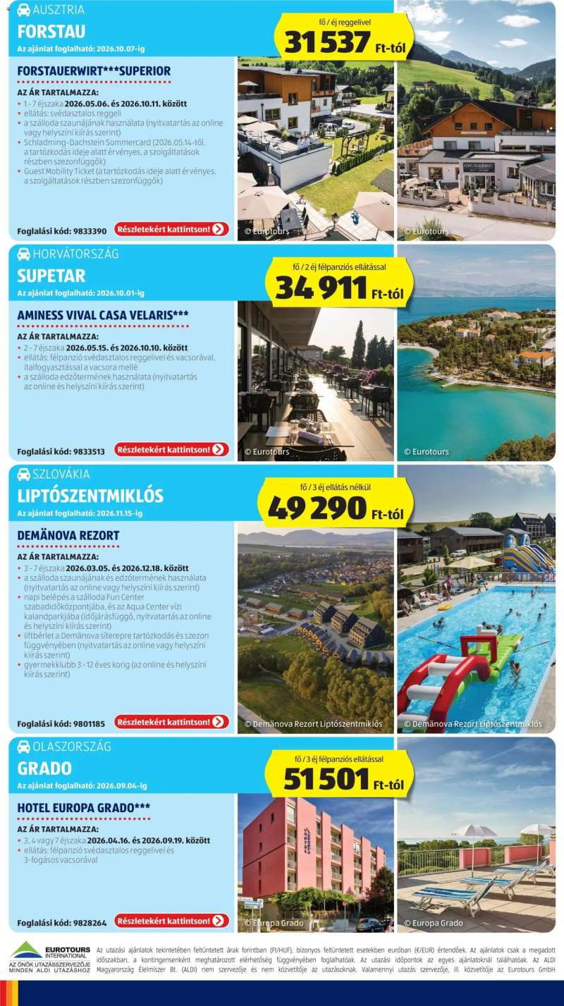 Aldi Aldi Utazás katalógus 2 oldal