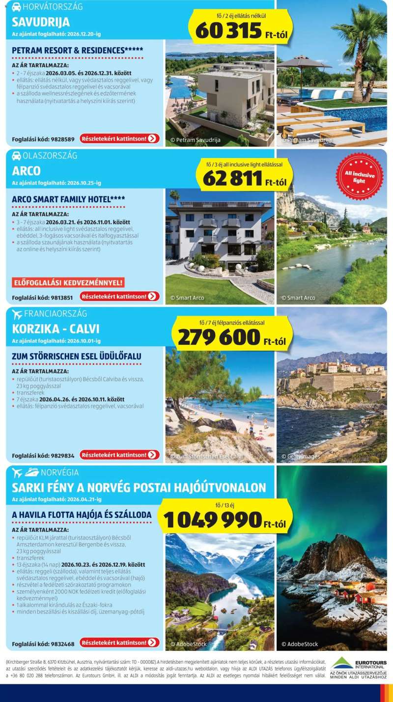 Aldi Aldi Utazás katalógus 3 oldal