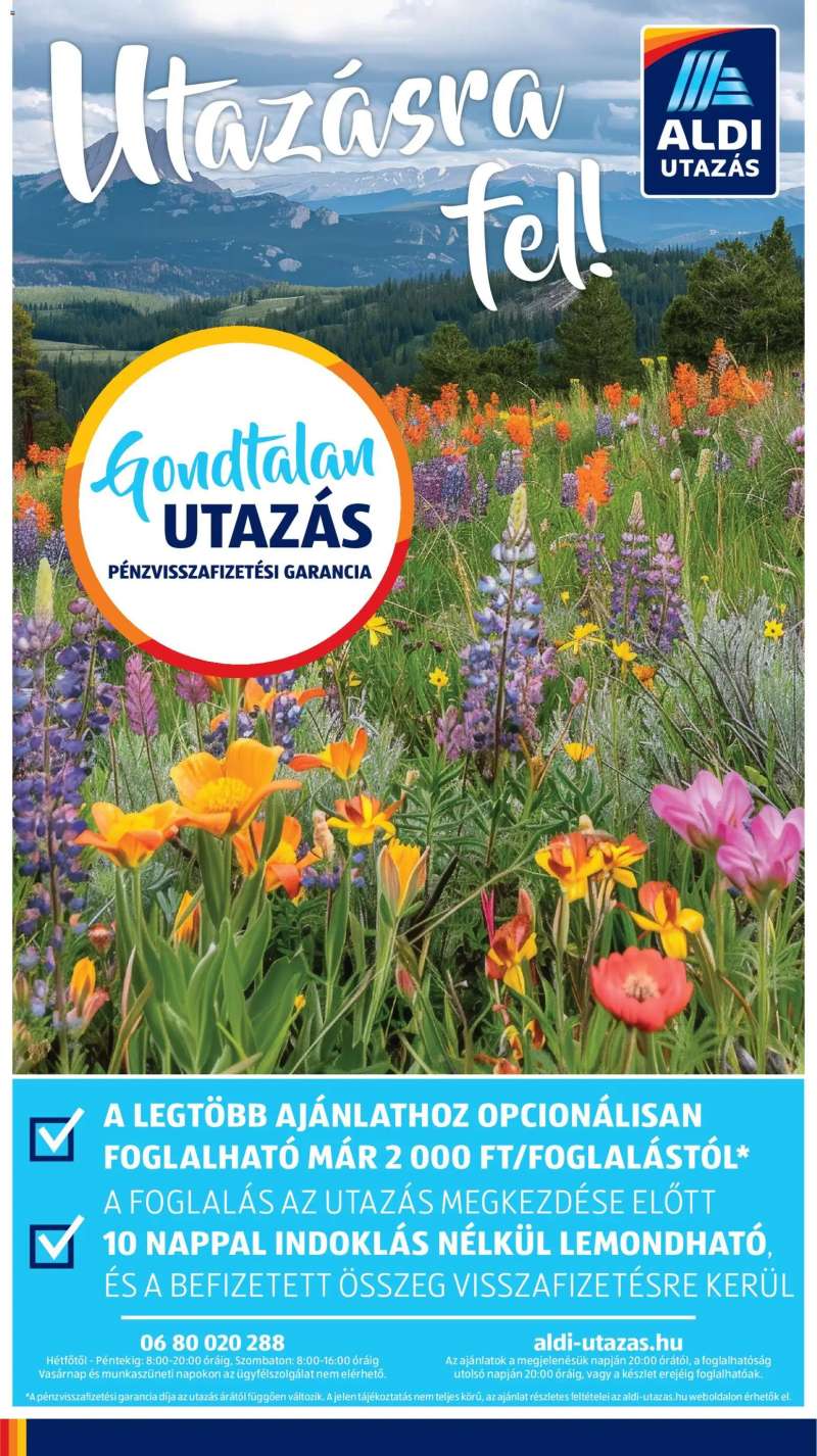 Aldi Aldi Utazás katalógus 4 oldal