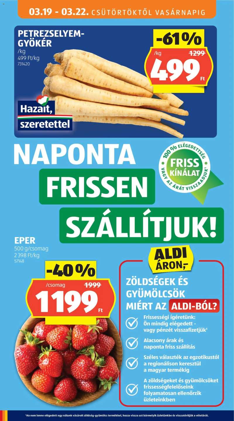 Aldi Aldi akciós újság 38 oldal