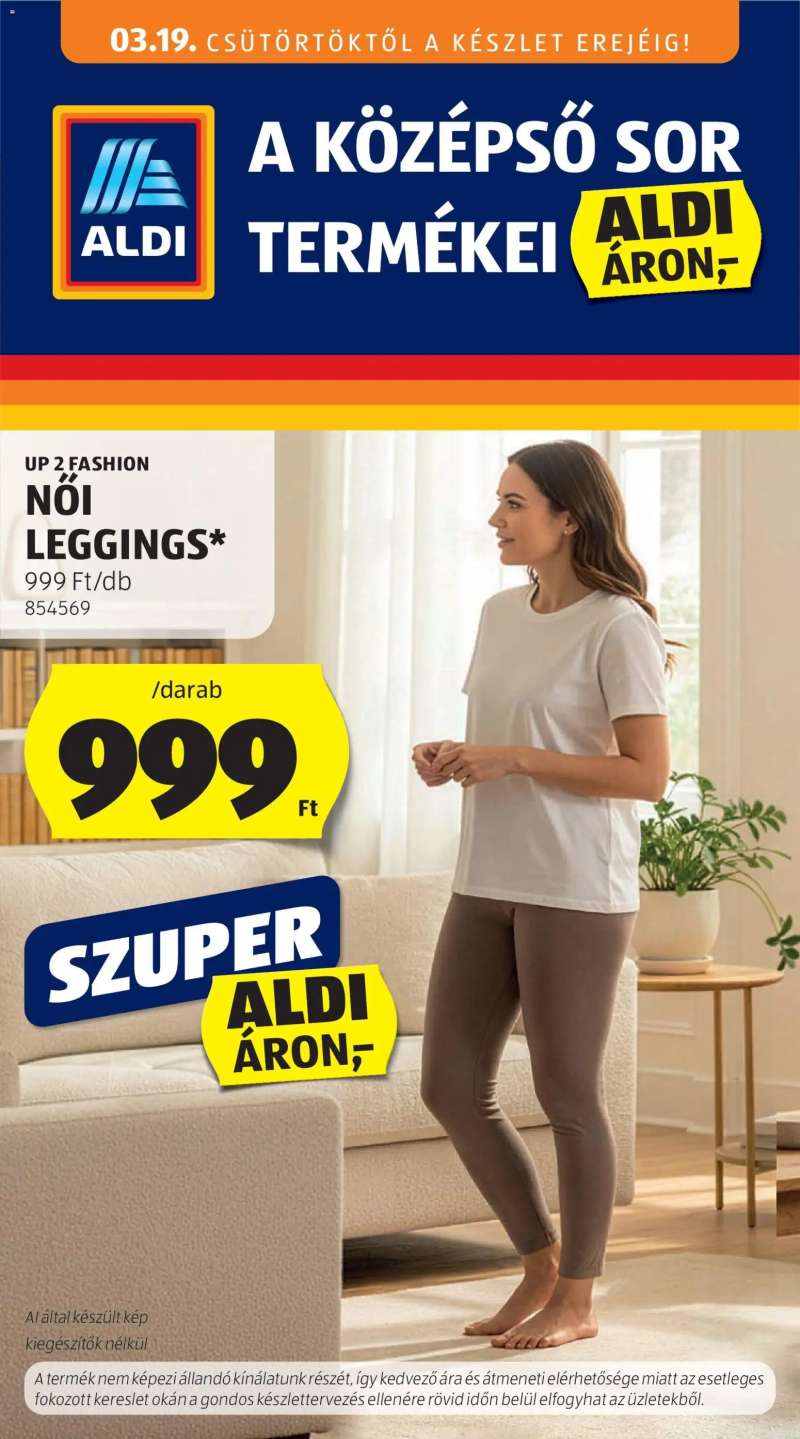 Aldi Aldi Középső sor termékei 1 oldal