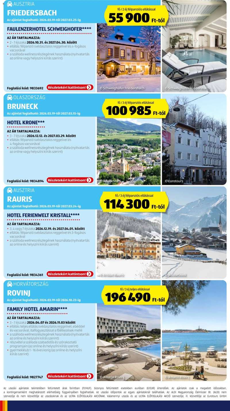 Aldi Aldi Utazás katalógus 4 oldal