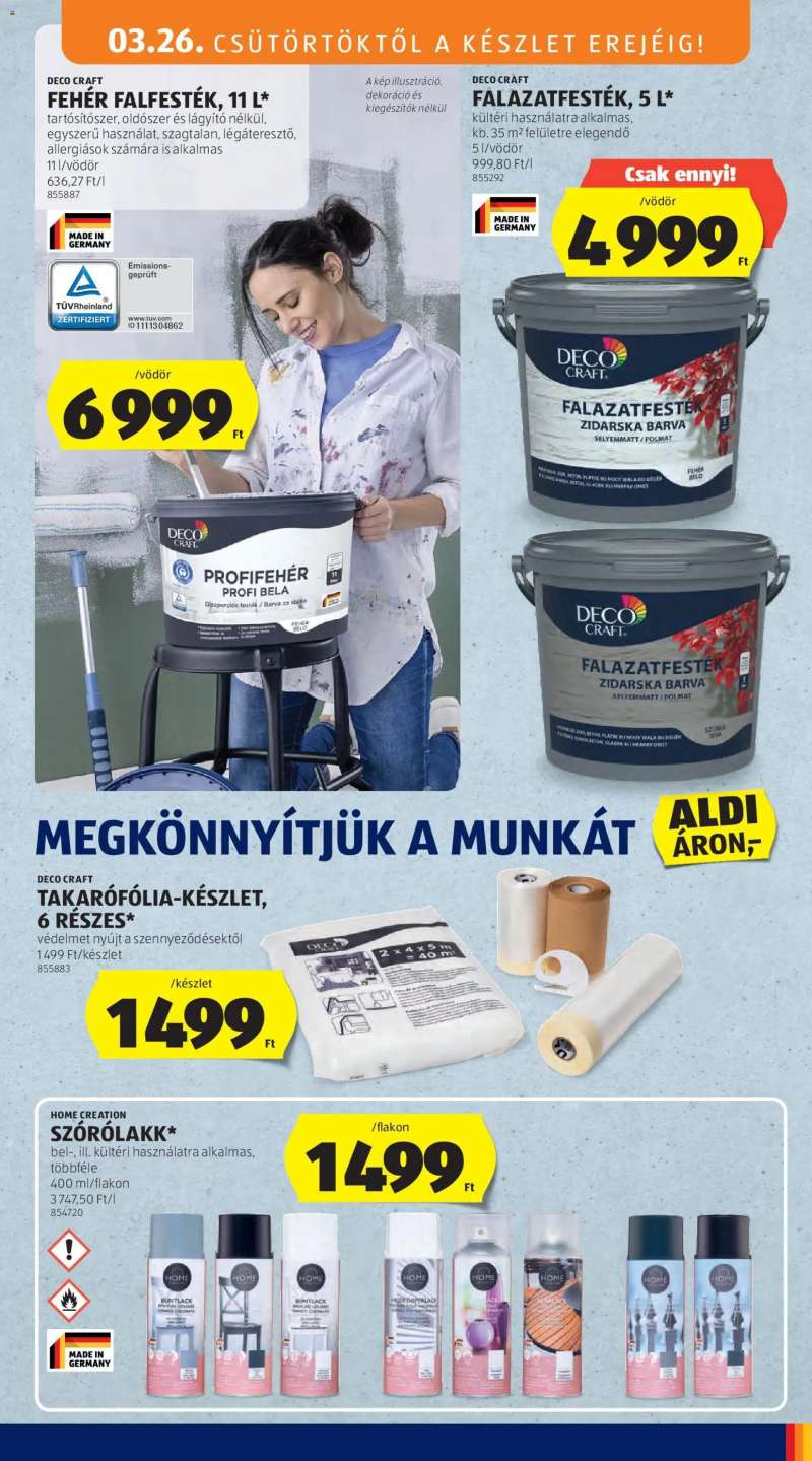 Aldi Aldi Középső sor termékei 3 oldal