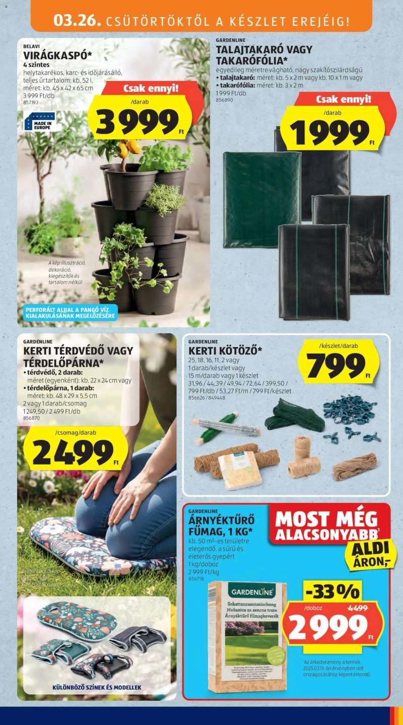 Aldi Aldi Középső sor termékei 7 oldal