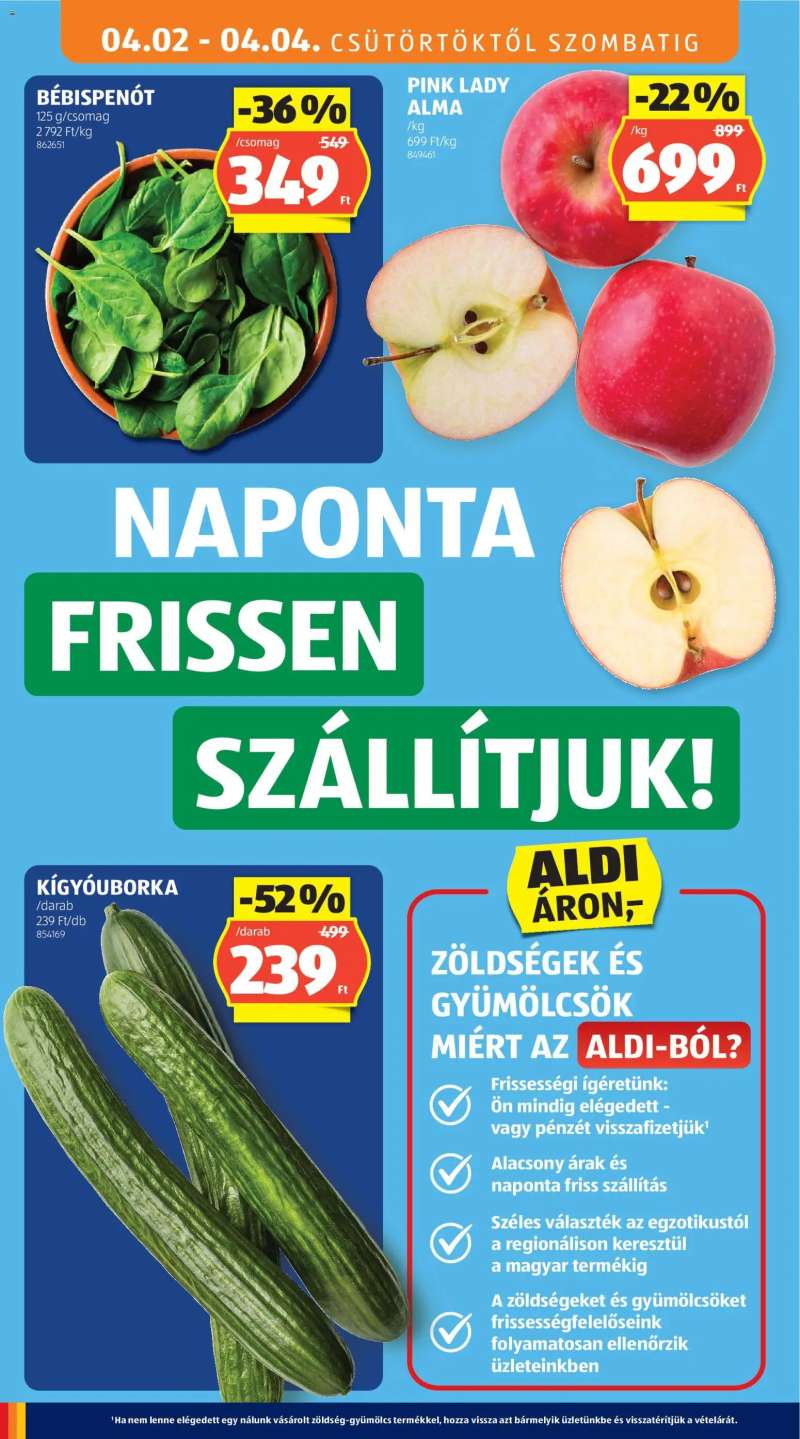 Aldi Aldi akciós újság 8 oldal