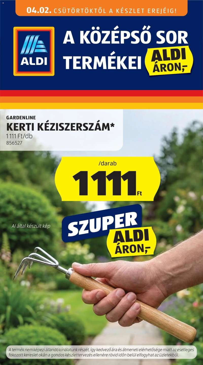 Aldi Aldi Középső sor termékei 1 oldal