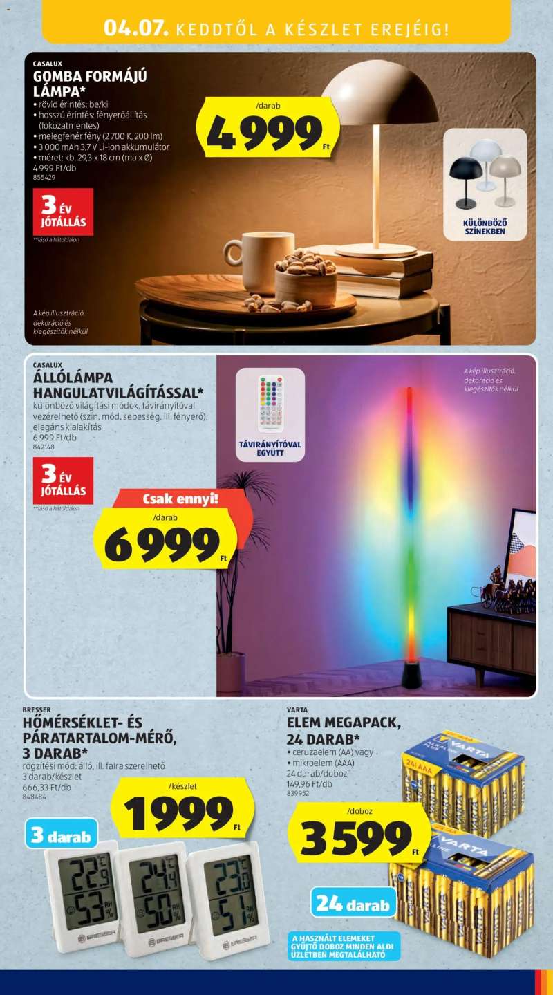 Aldi Aldi Középső sor termékei 13 oldal