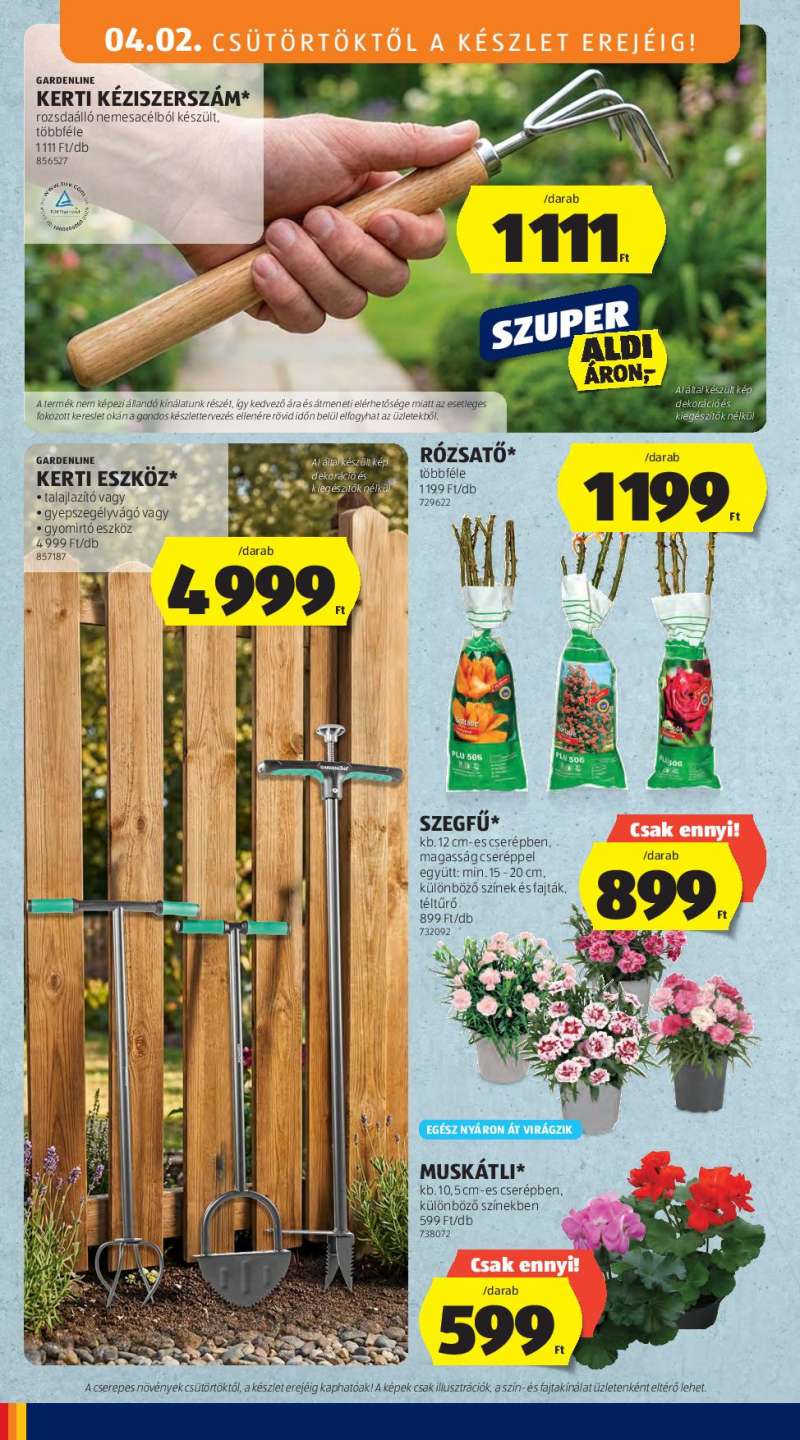 Aldi Középső Sor Akciós Újság 4 oldal