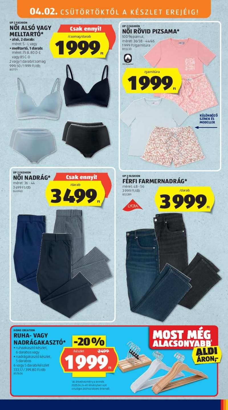 Aldi Középső Sor Akciós Újság 9 oldal