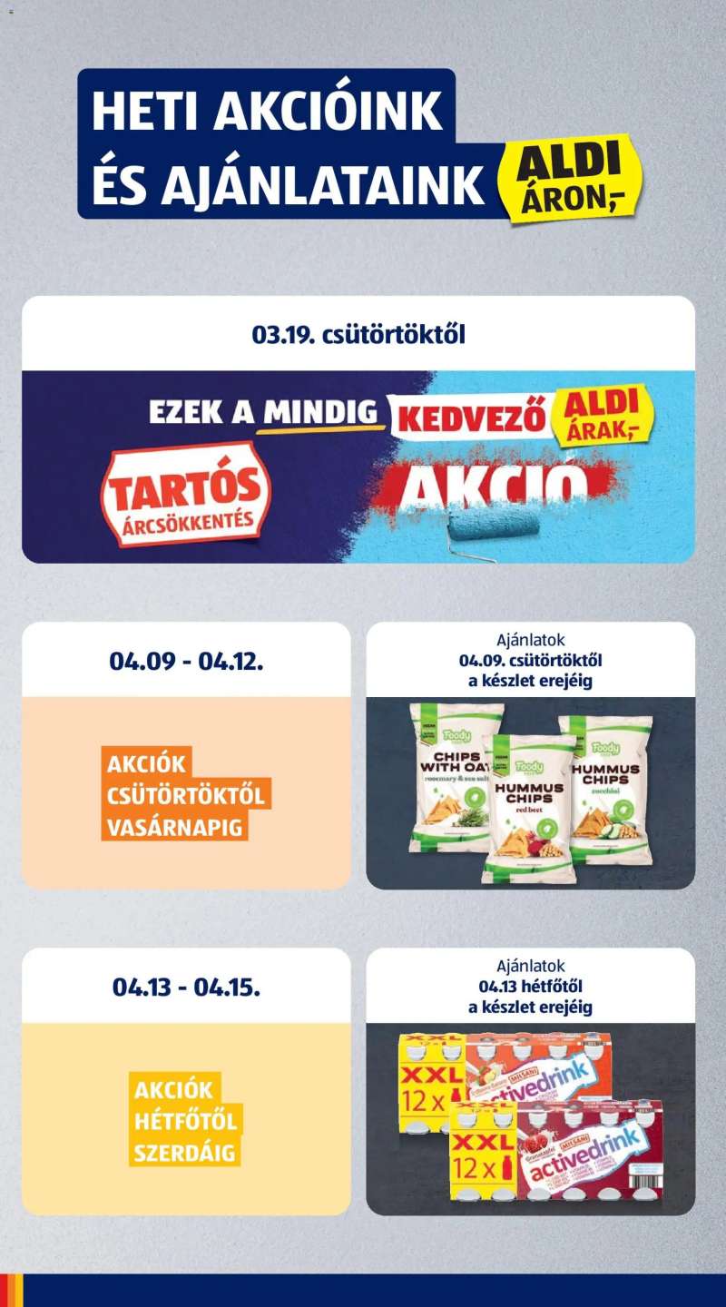 Aldi Aldi akciós újság 2 oldal