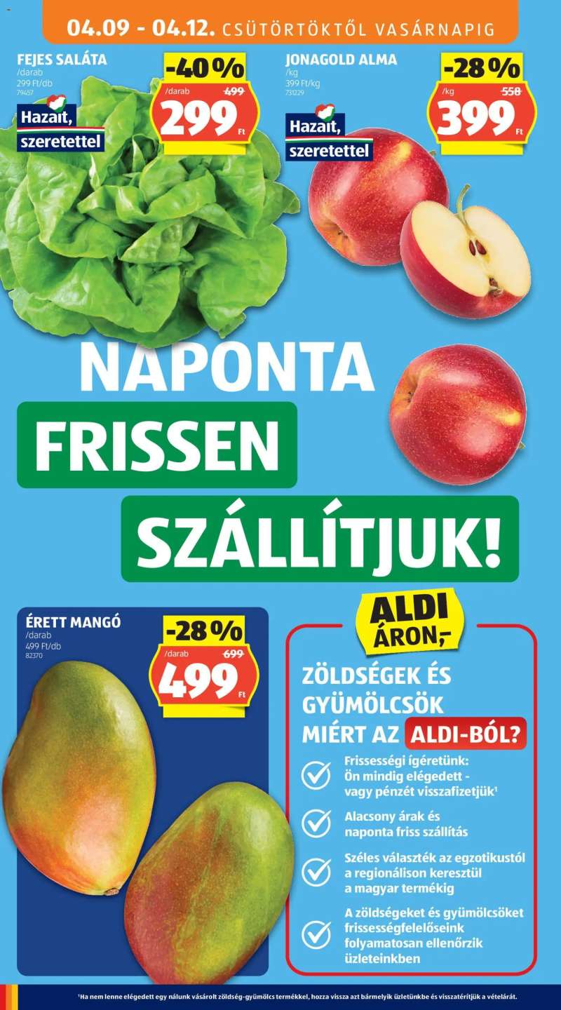 Aldi Aldi akciós újság 8 oldal