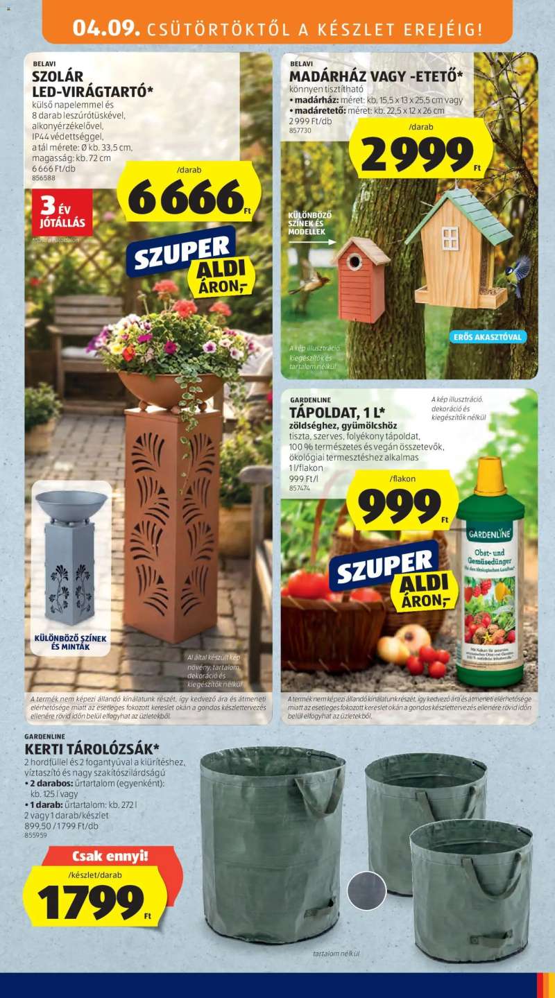 Aldi Aldi Középső sor termékei 3 oldal