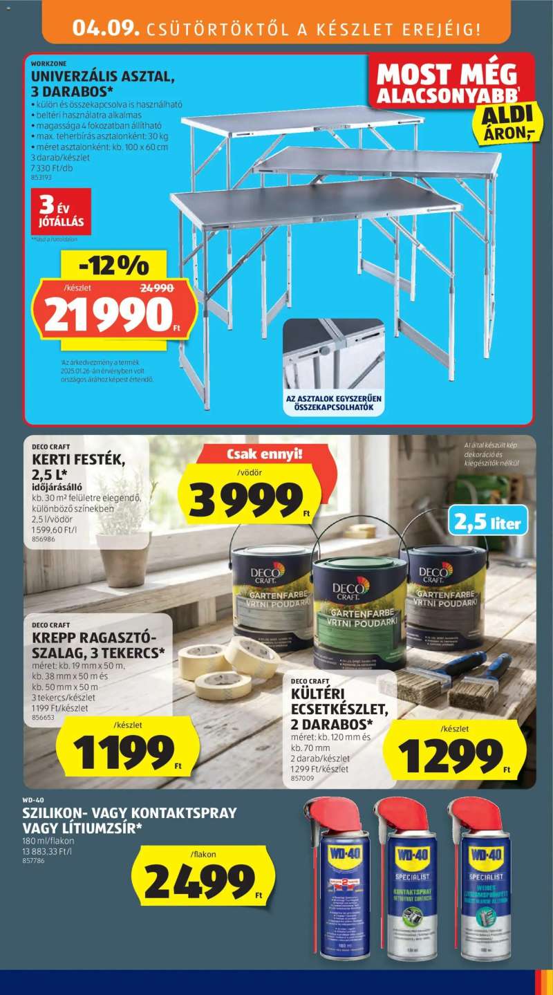 Aldi Aldi Középső sor termékei 7 oldal